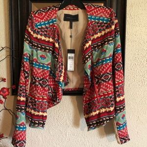 BCBG Maxazria Ash tribal abstract jacket NWT Sz M